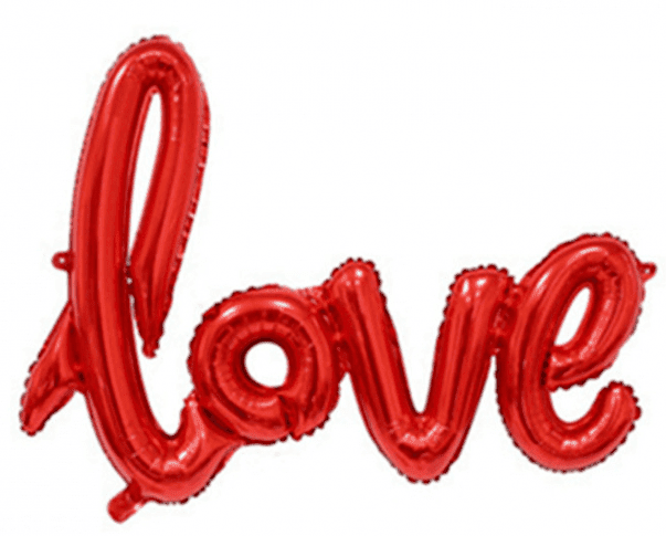 Балон „Love“ в червено  – 70 x 104 см