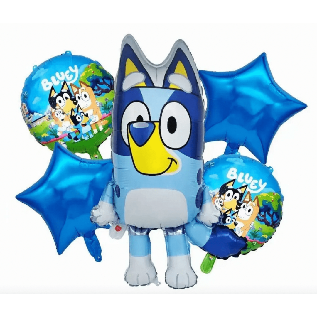 Балони фолио Блуи (Bluey)  - 5 броя