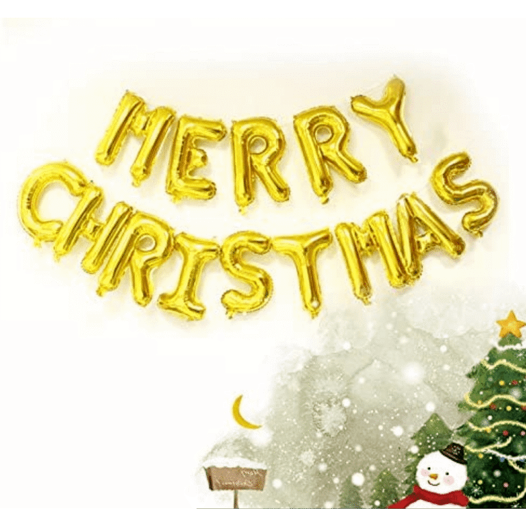Балон фолио Merry Christmas - злато