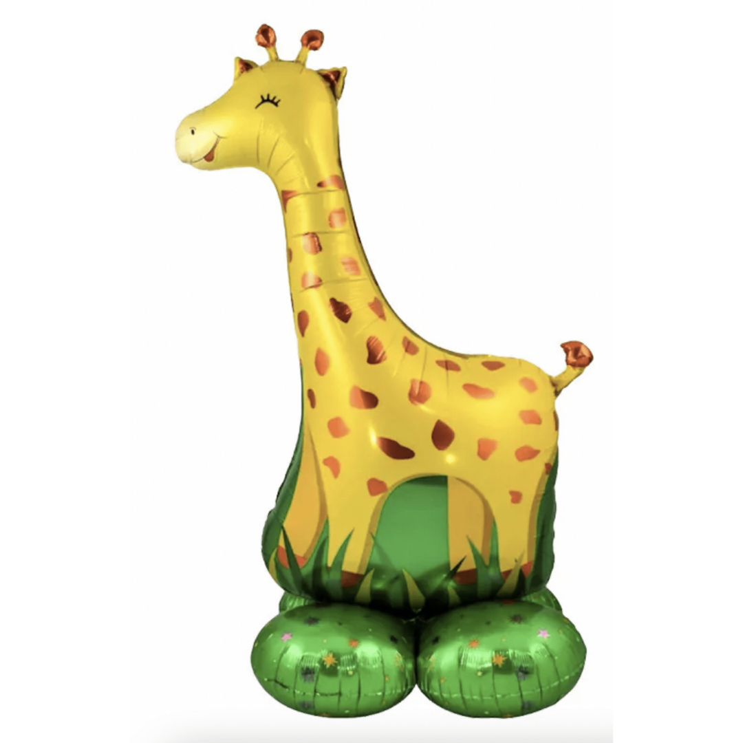 Балон фолио  Жираф - 120 см със стойка