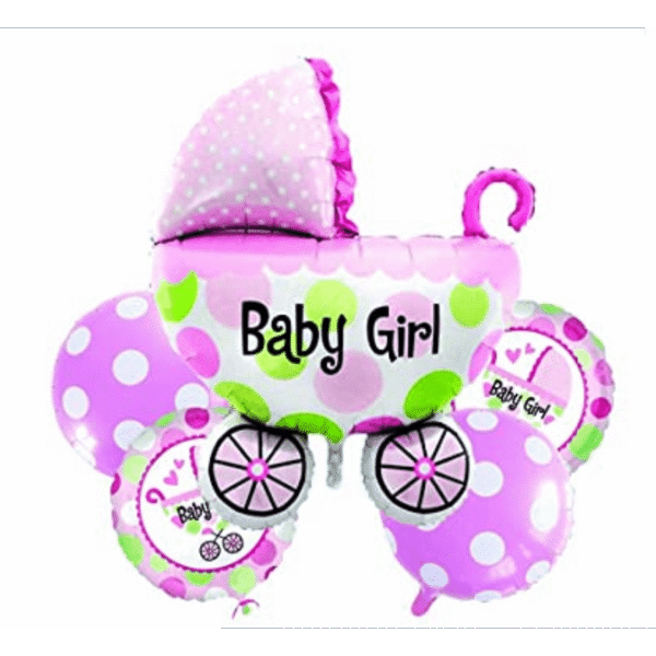 Балони  Бебешка количка Baby Girl - 5 броя