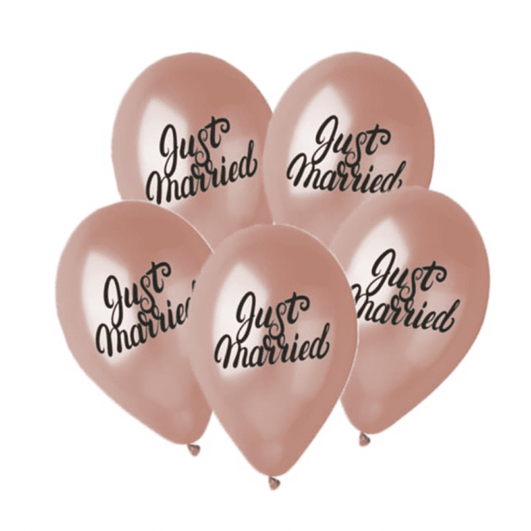 Балони латекс "Just Married" - 5 броя