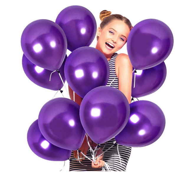 Балони металик лилави - 26 см пакети от 10 |  50 и 100 броя Lavander