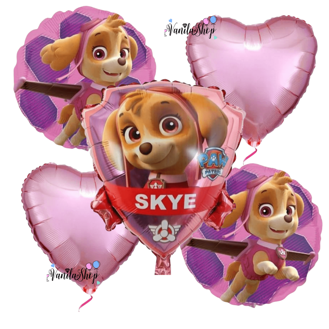 Балони Пес Патрул Скай /Paw Patrol Skye/ Скай - 5 броя