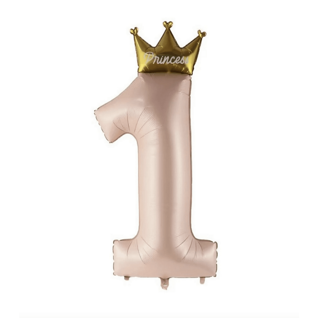 Балон за Първи Рожден Ден  розово злато - Princess - 101 см - Image 3