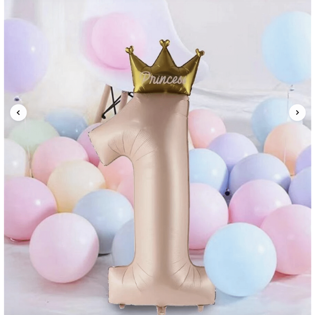 Балон за Първи Рожден Ден  розово злато - Princess - 101 см - Image 4