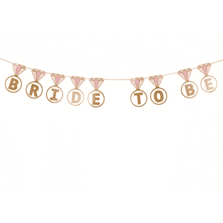 Банер Bride To Be с розови пръстени - 2.50 метра