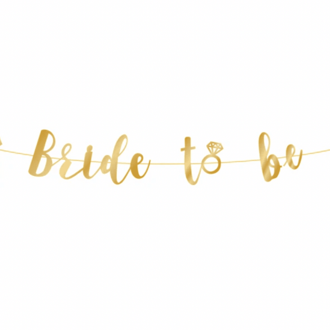 Банер Bride To Be в цвят  злато -150 см