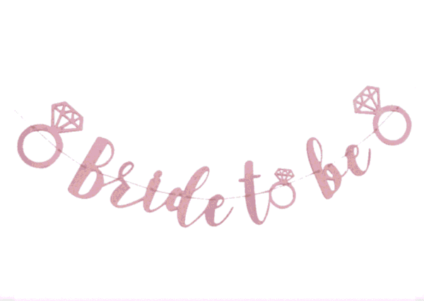 Банер Bride To Be в цвят розово злато -150 см