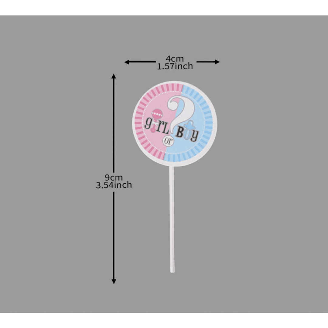 Топери за Разкриване полът на бебето - Boy or Girl - 12 броя - Image 2