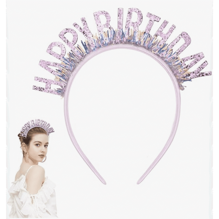 Диадема с надпис "Happy Birthday" - розова