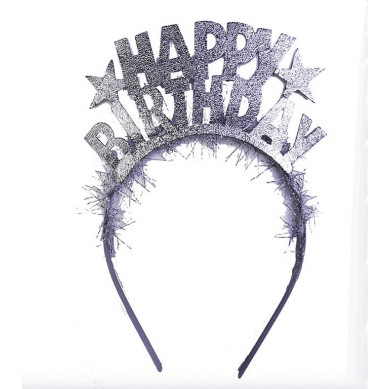 Диадема с надпис "Happy Birthday" сребро