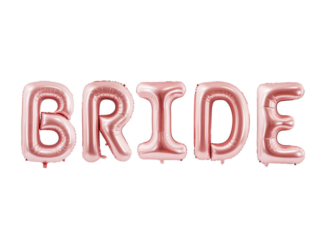 Фолиев Балон " BRIDE " -  280 x 86cm - розово злато - Image 2