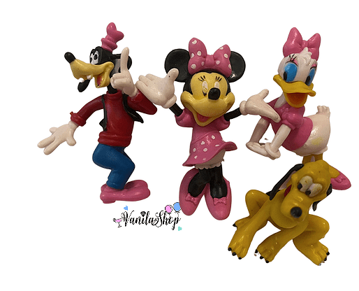 Фигурки за торта  Мини Маус и Приятели ( Minnie Mouse) пластмасови - 4 броя