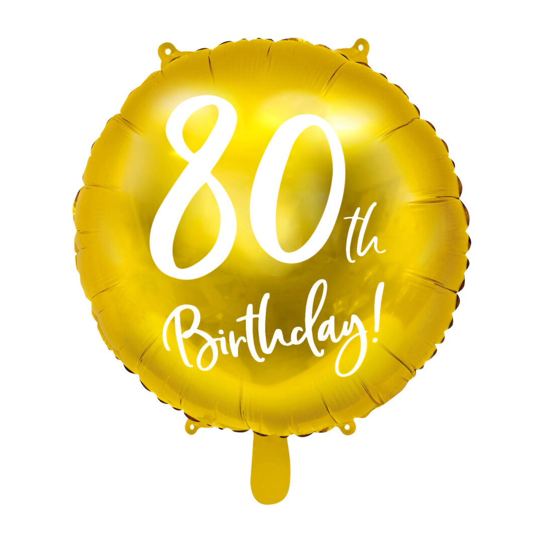 Фолиев Балон  "80 th  Birthday" в злато