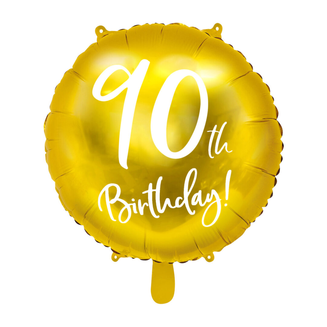 Фолиев Балон  "90 th Birthday" в злато