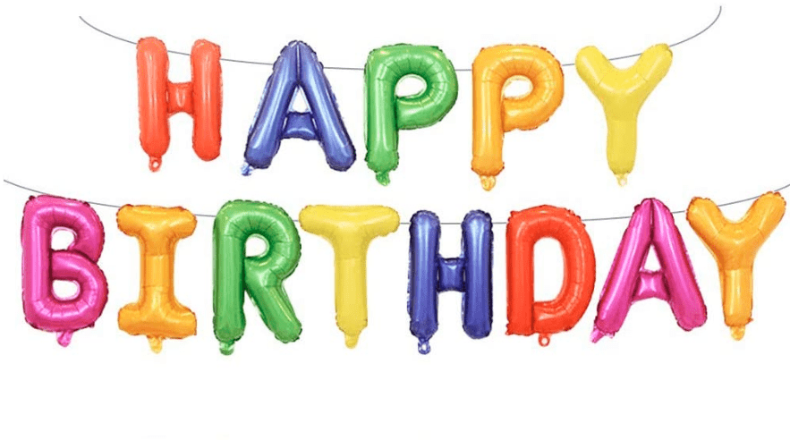 Фолио Балон Happy Birthday - букви в микс цветове