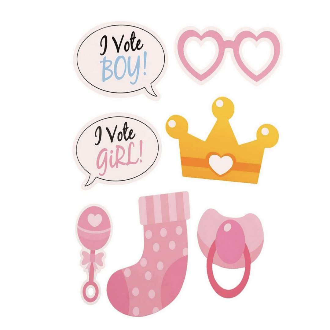 Фото стикове за снимки - Разкриване пола на бебето -  Boy or Girl - 30 броя - Image 6