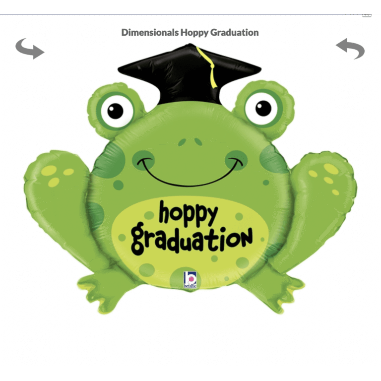Голям Фолиев 3D Балон Hoppy Graduation" Честито Дипломиране - 74 см