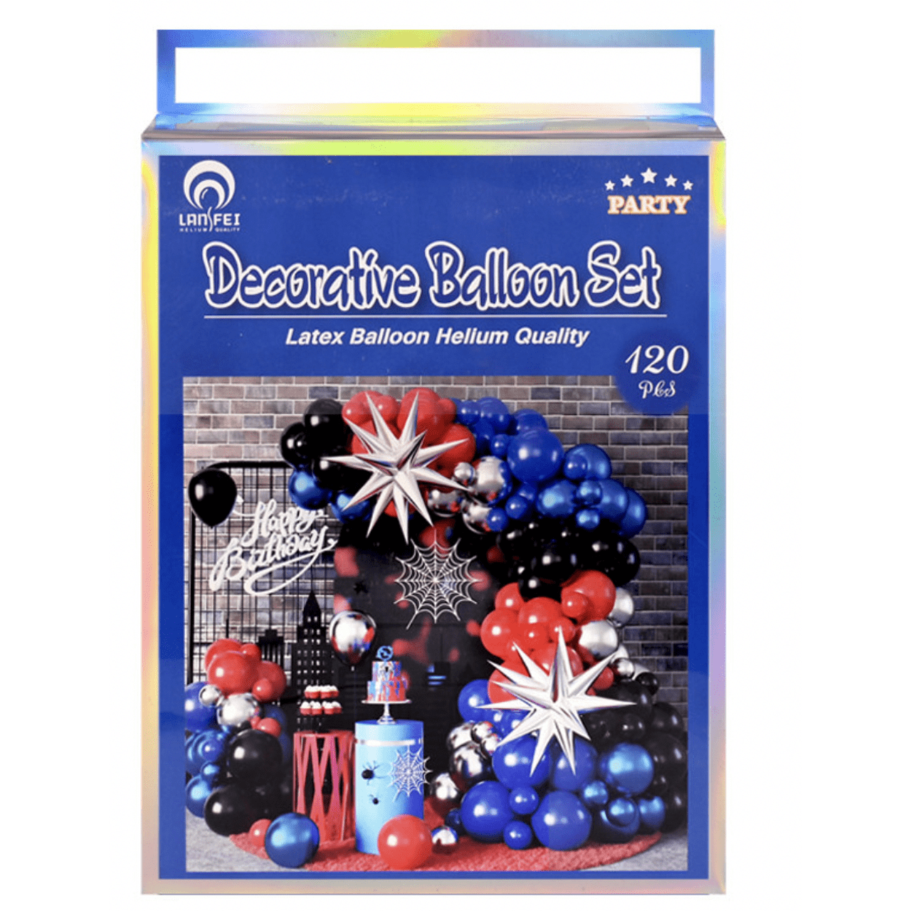 Космонавти детско парти 2 Комплект балони за декорация /120 елемента/ + помпа
