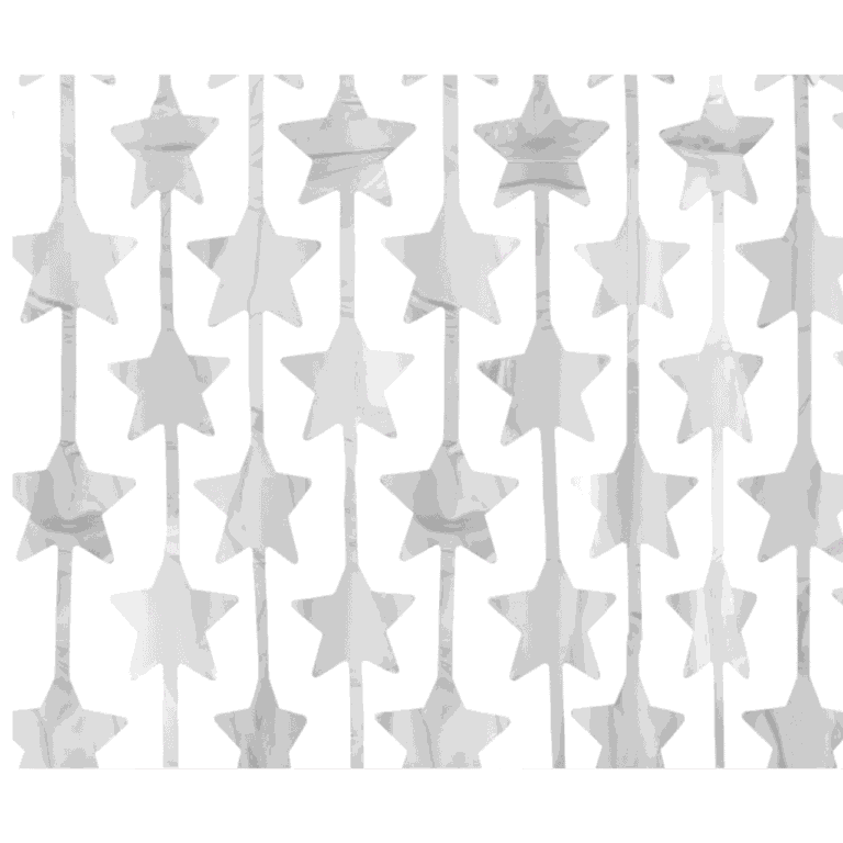 Лъскави сребърни ресни за декорация /фолио/ на звезди