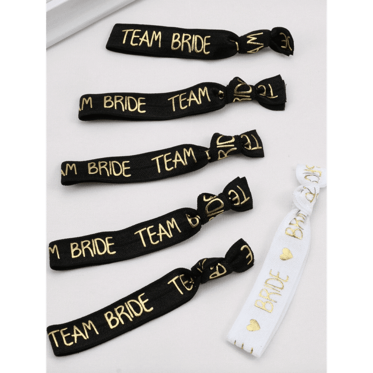 Ленти за ръка Bride To Be + Team Bride - гривни - 11 броя