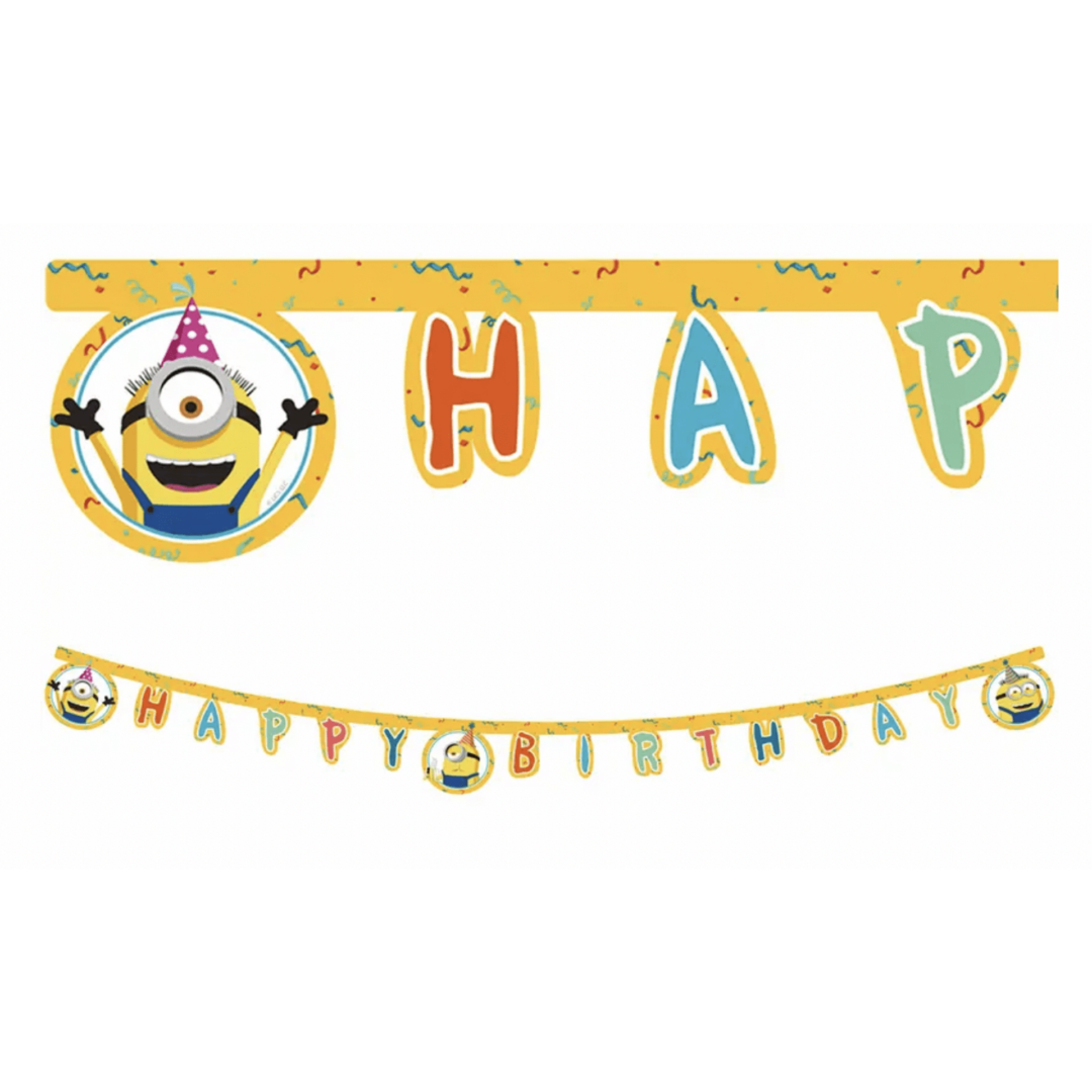 Парти Банер Миньони (Minions) - Happy Birthday 2 метра