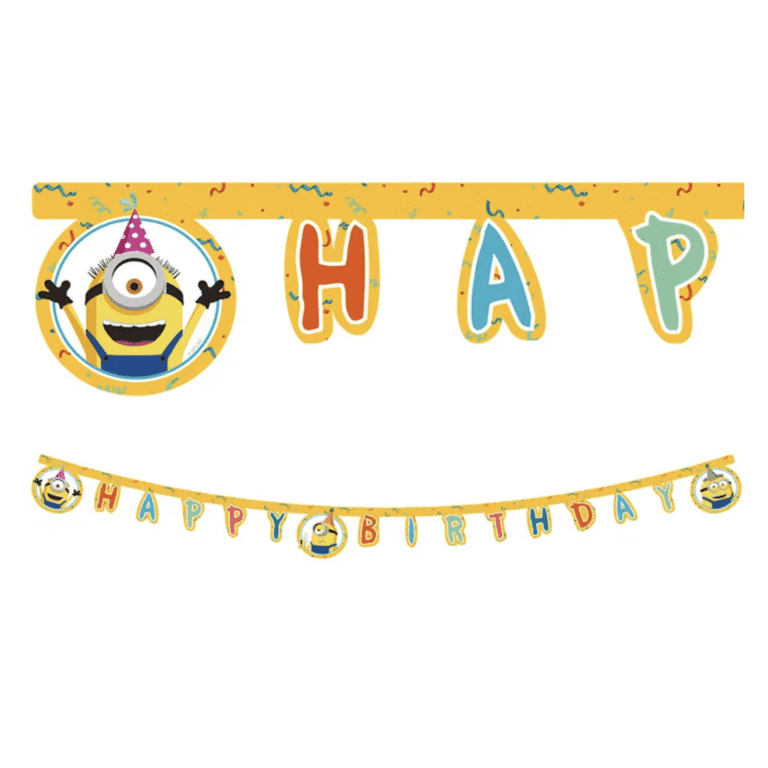 Парти Банер Миньони (Minions) - Happy Birthday 2 метра