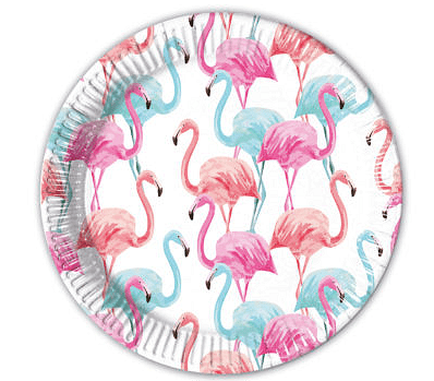 Парти чинии Фламинго ( Flamingo) - 8 броя -23 см