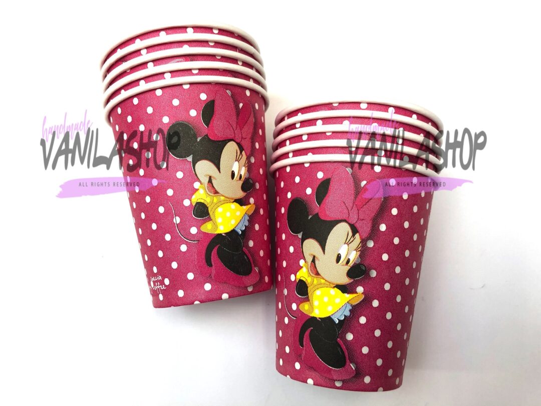 Парти чаши Мини Маус (Minnie Mouse) - на точки 10 БРОЯ - Image 2