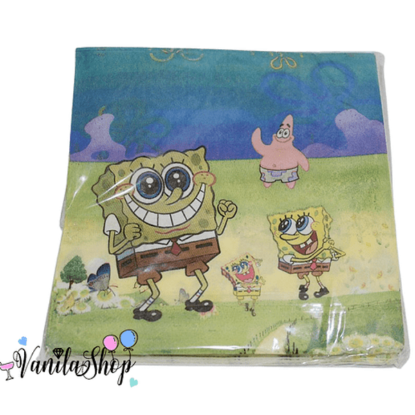Парти салфетки Спондж Боб (Sponge Bob) -  20 броя