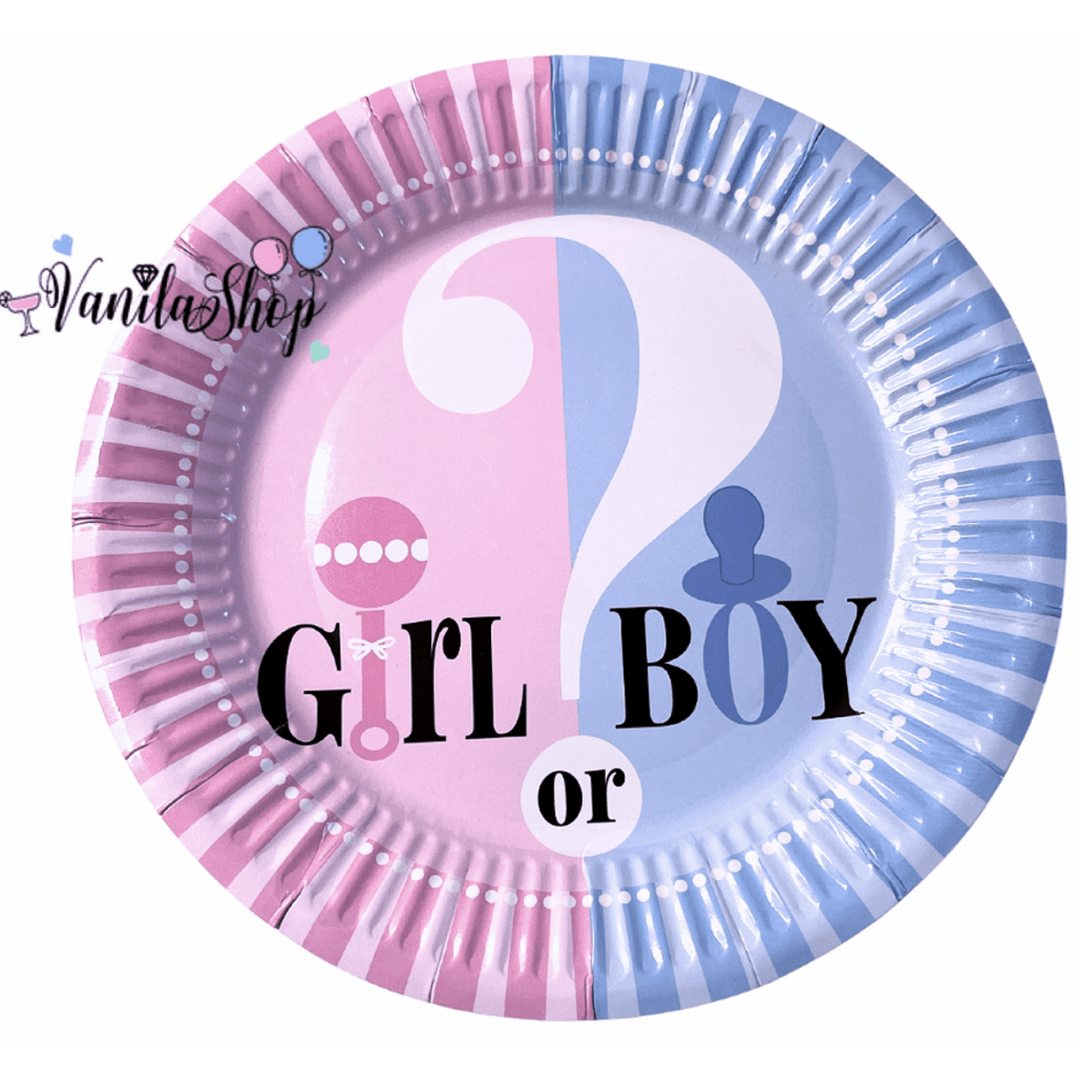 Парти чинии "BOY or GIRL" /10 броя в опаковка/