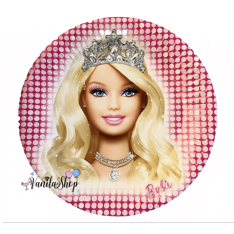 Парти чинии Барби (Barbie) - 10 броя - 18 см