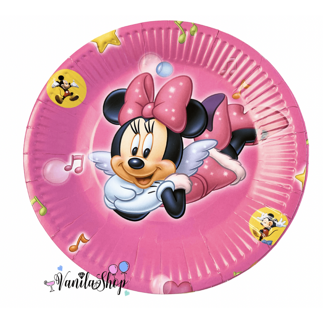 Парти чинии - Мини Маус ( Minnie Mouse  ) - 10 броя -18 см