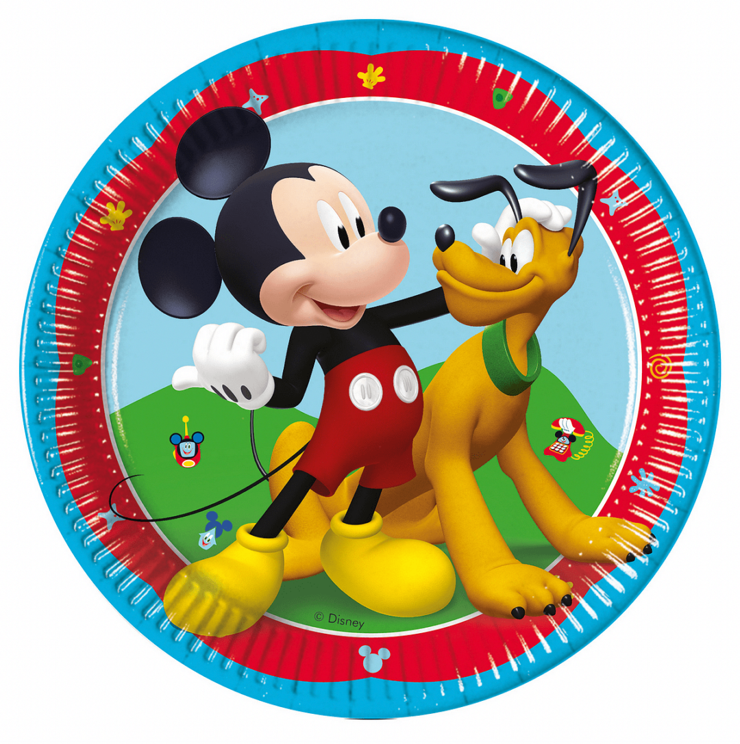 Парти чинии с Мики Маус  (Mickey Mouse) - 20 см - 8 БРОЯ