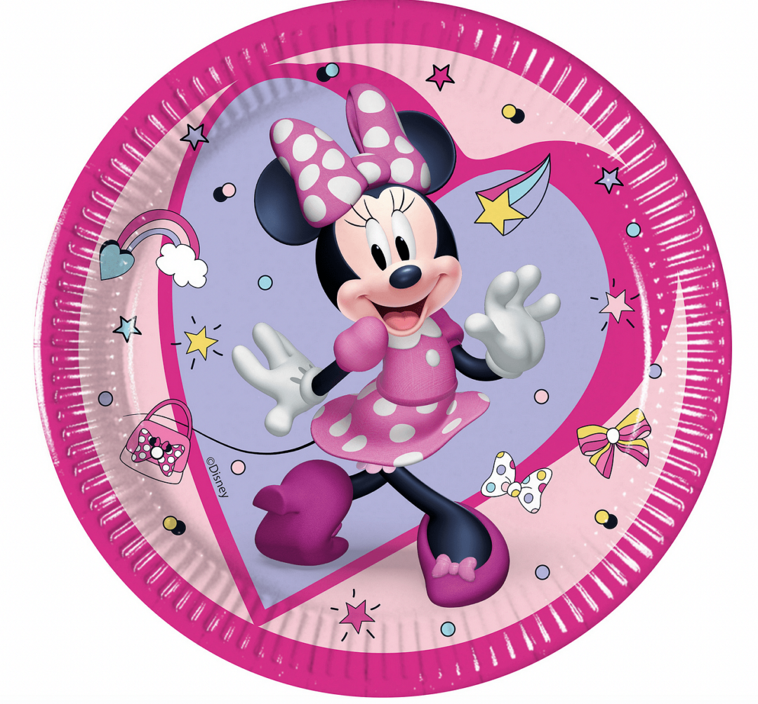 Парти чинии с Мини Маус (Minnie Mouse) - 8 броя - 20 см