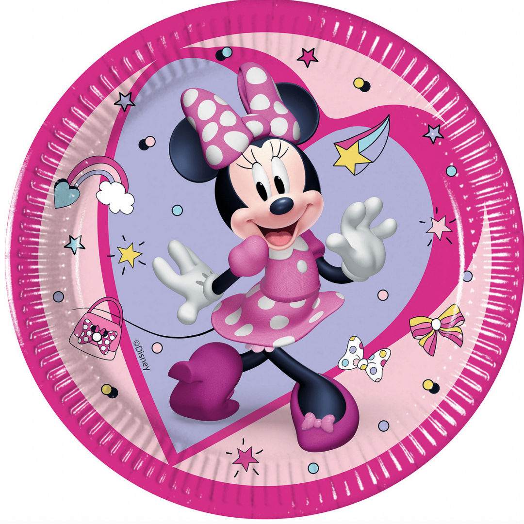 Парти чинии с Мини Маус (Minnie Mouse) - 8 броя - 20 см