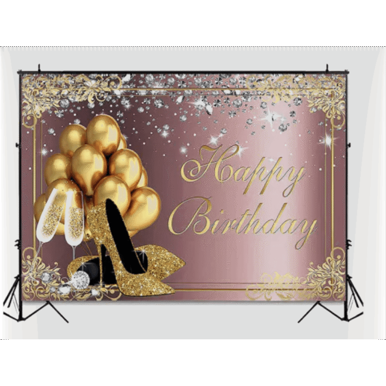 Парти фон "Happy Birthday" 180/125 см. /винил/