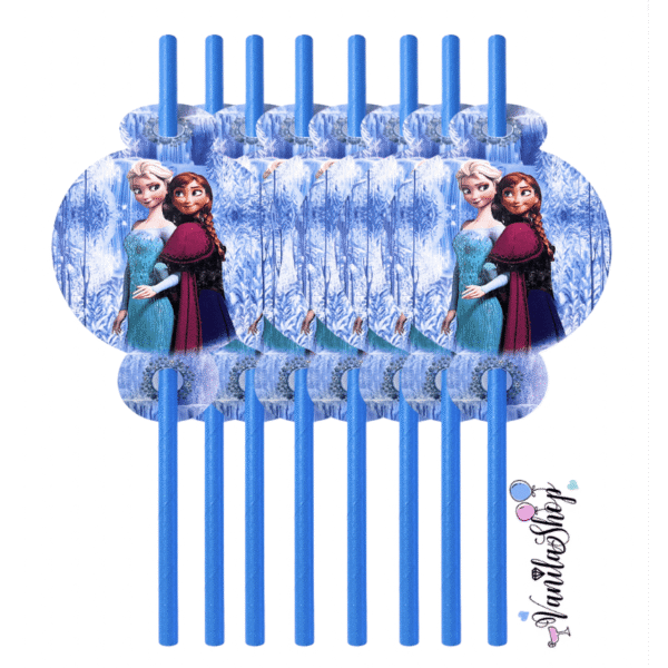 Парти Сламки - 8 броя Замръзналото Кралство (Frozen)