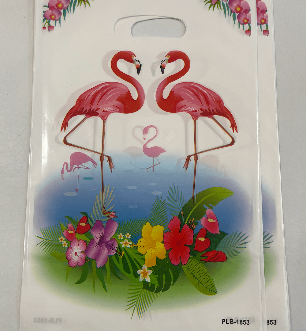 Пликчета за подаръци и лакомства - Фламинго (Flamingo) - 10 броя