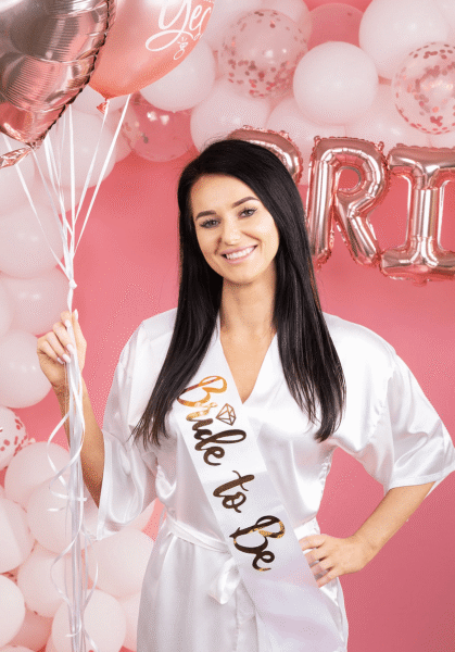 Сатенени Ленти "Bride To Be" - златен надпис