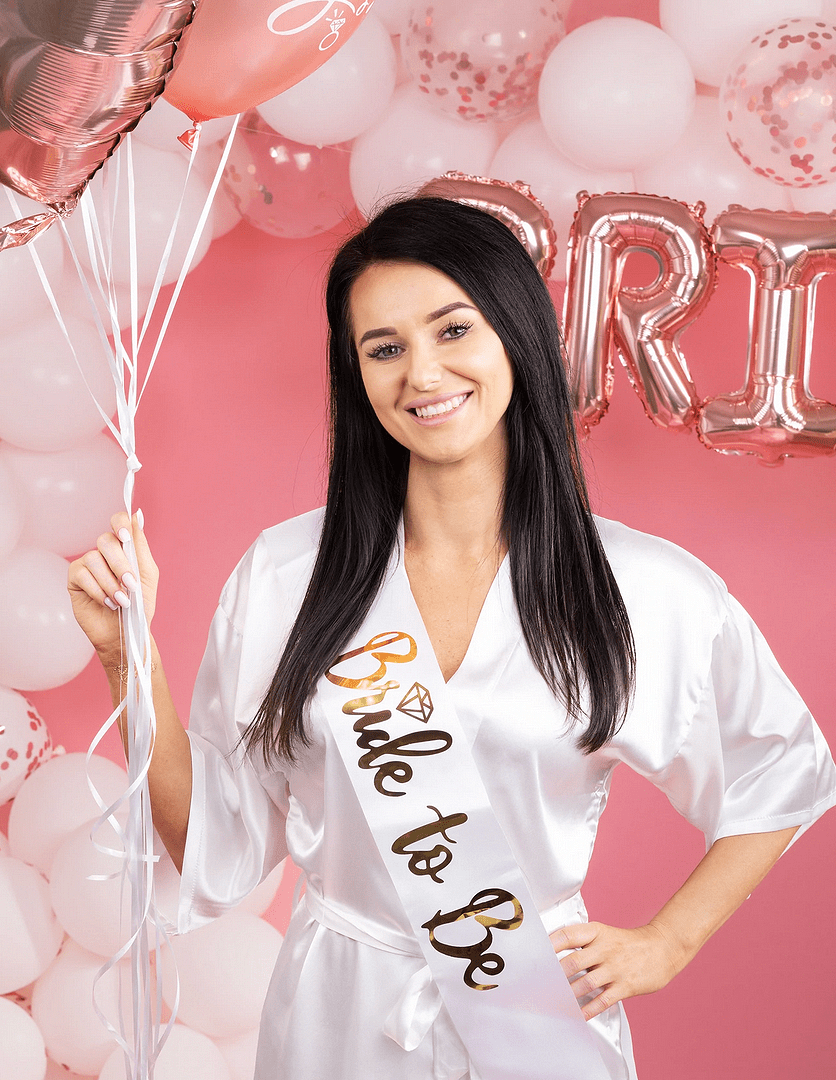 Сатенени Ленти "Bride To Be" - златен надпис