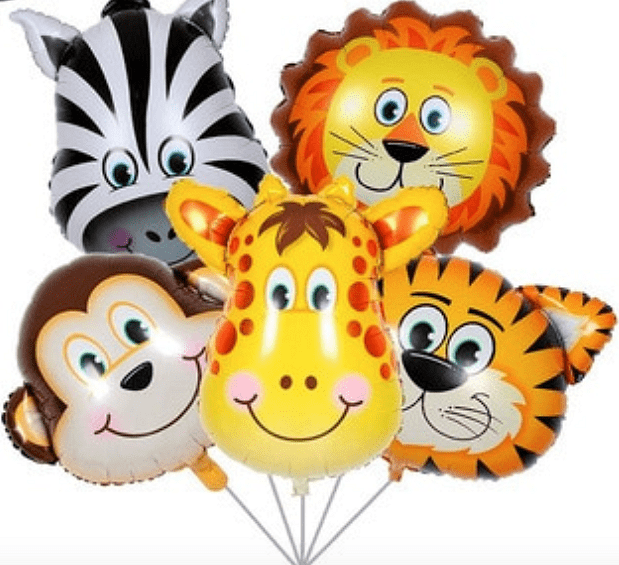 Сет от 5 броя балони животни "Джунгла"