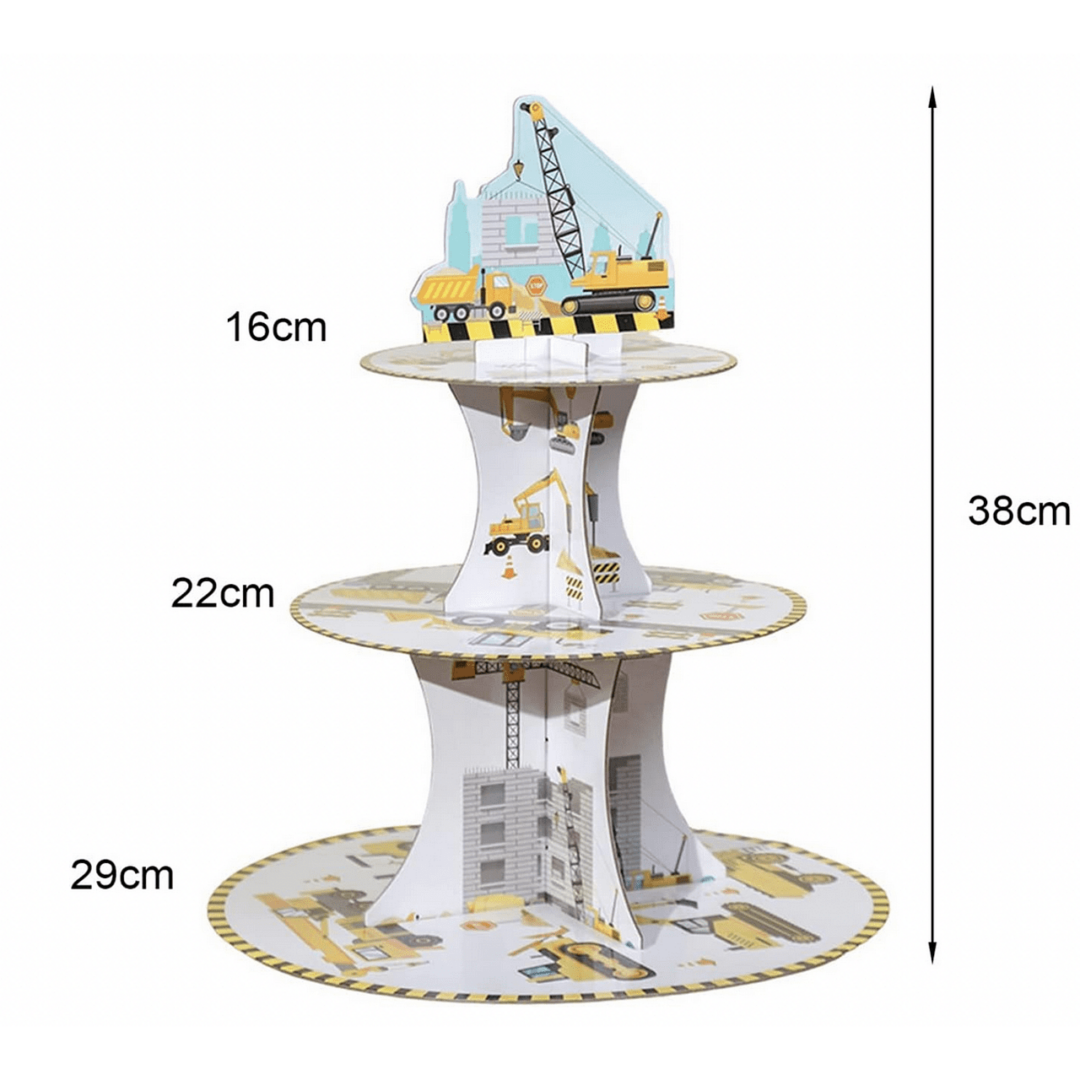 Стойка за сладкиши на три нива /картон/ - Строителни Машини - Image 2