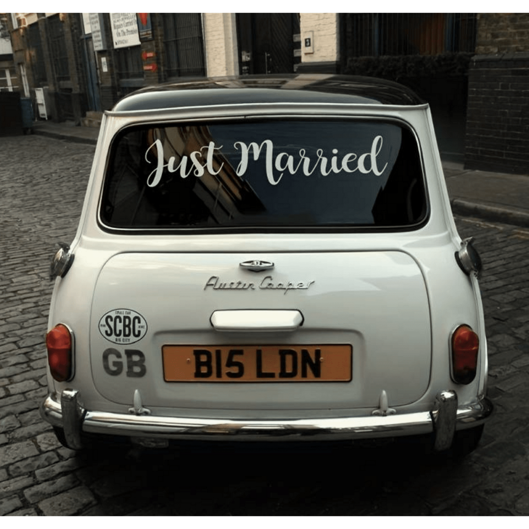 Страхотен стикер за кола "JUST MARRIED" - Image 3