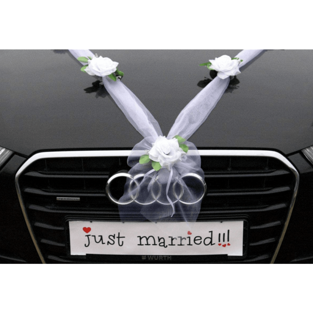 Сватбени табели за кола Just Married - 2 броя - Image 4