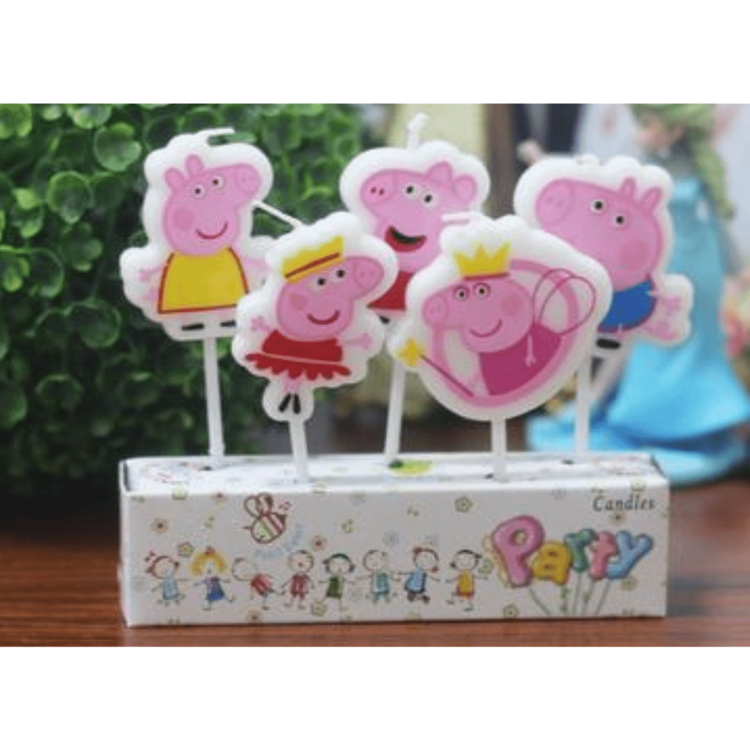 Свещи за торта  - Пепа Пиг /Peppa Pig/- 5 броя