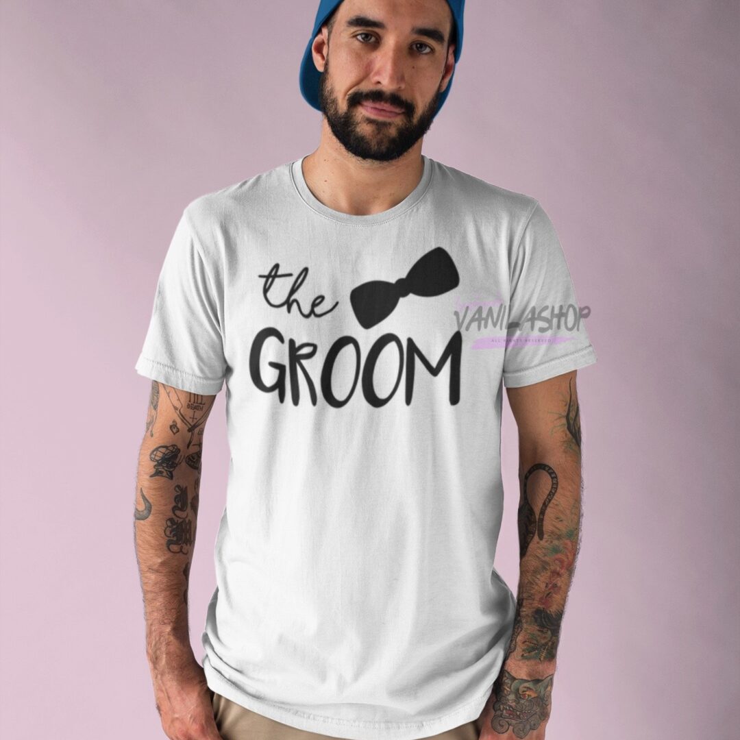 Тениска за ергенско парти Groom tuxedo
