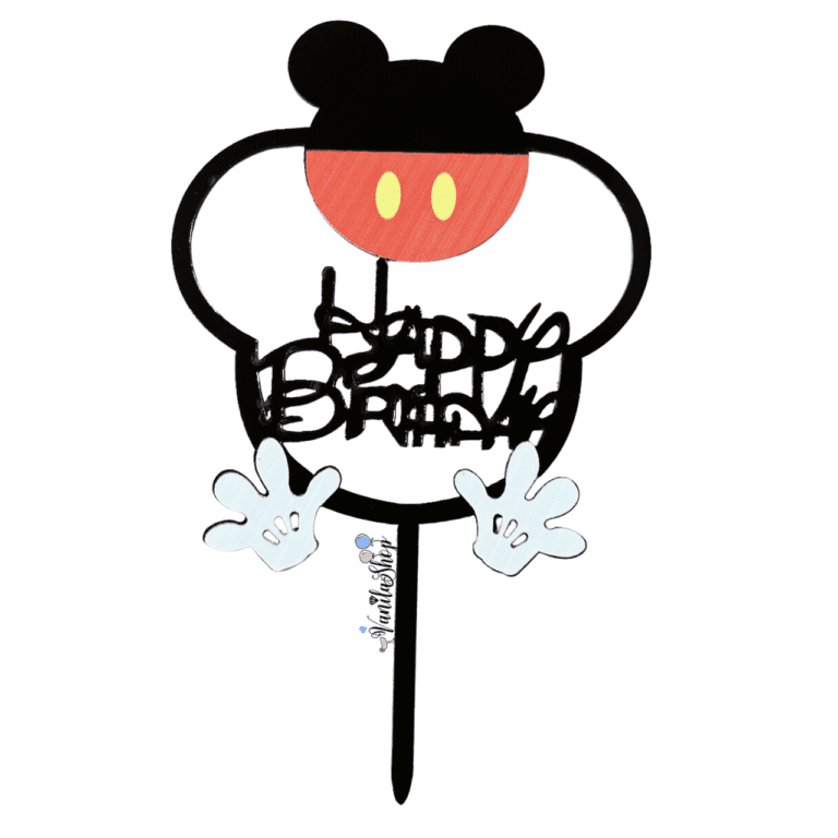 Топер за Торта  "Happy Birthday" - Мики Маус (Mickey Mouse)