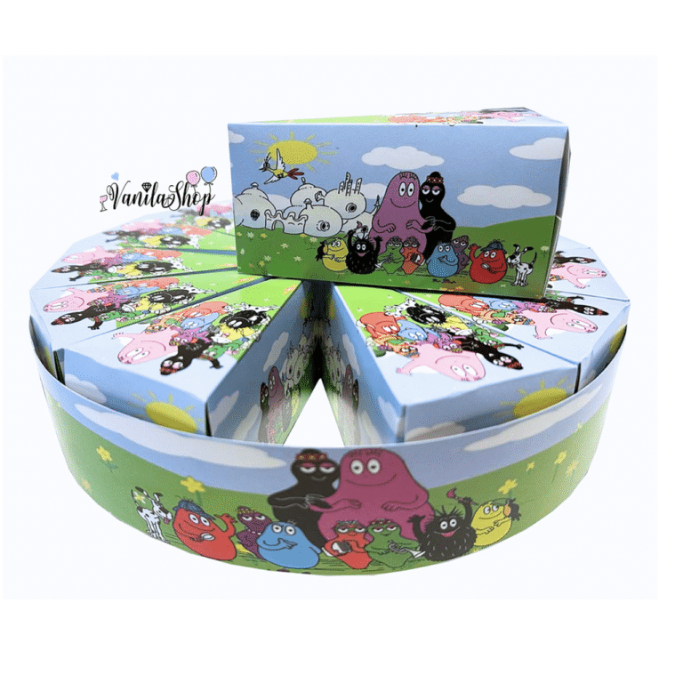 Торта от картон - Барбарони (Barbapapa) - 13 парчета